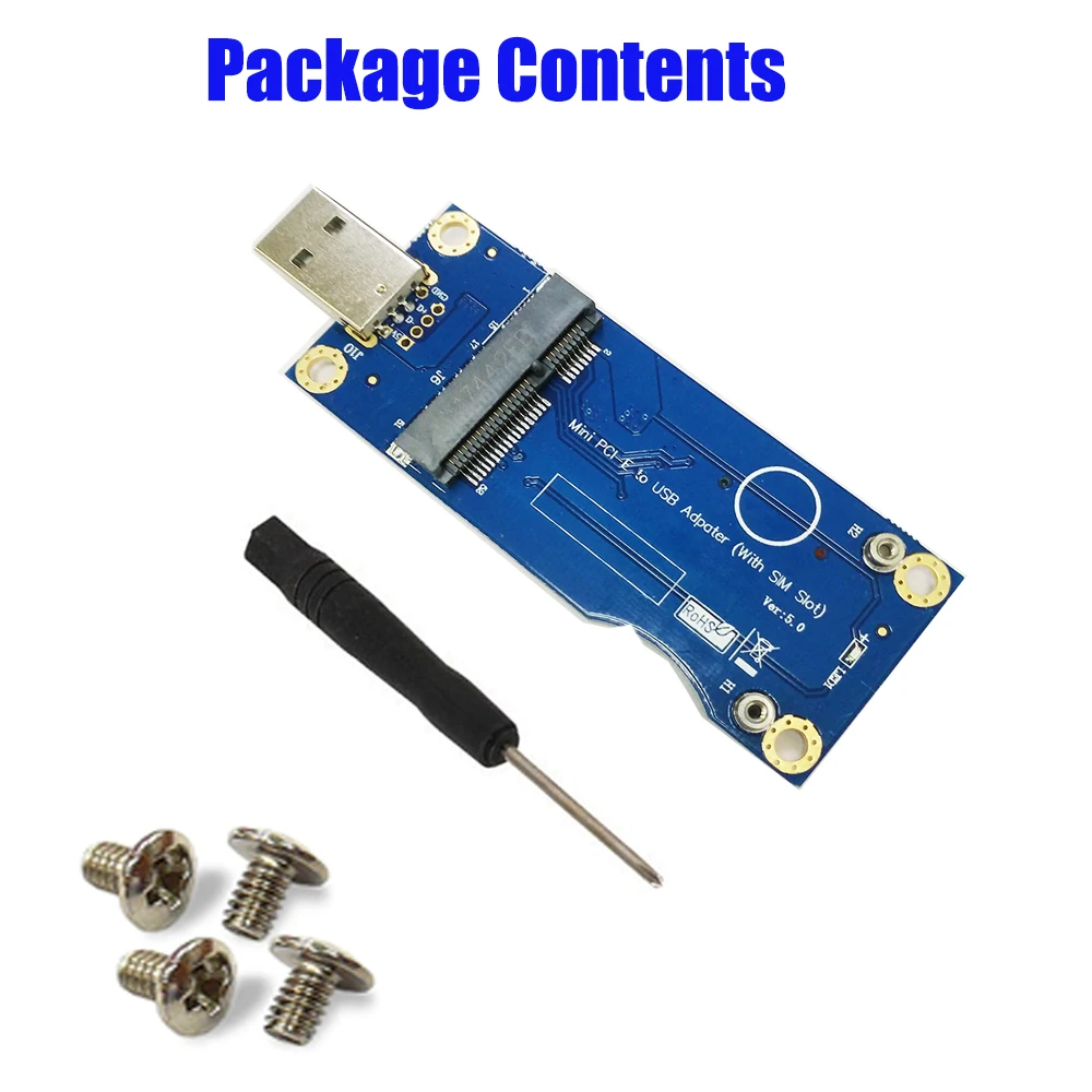 Мини PCI-E к USB адаптер с слотом для sim-карты для WWAN LTE модуль Mini PCIE карта к USB 2,0 Настольный ПК Поддержка SIM 6Pin 8Pin карта