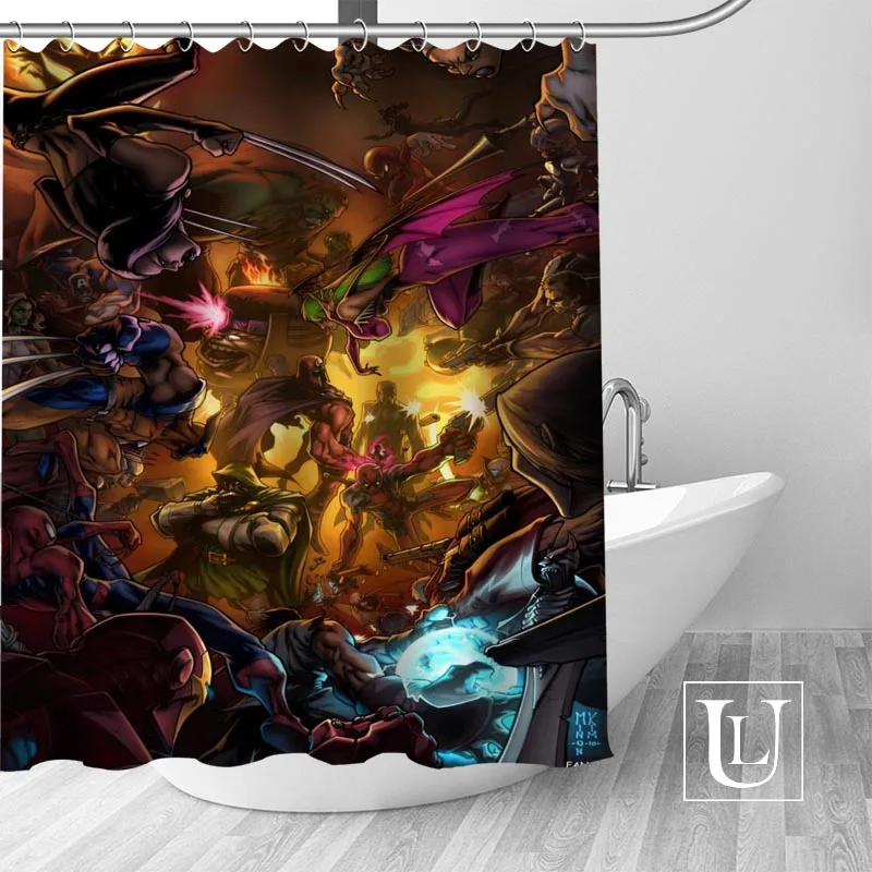 Shower Curtain15 Горячие Пользовательские Marvel супергерой занавески для душа s полиэстер Ванная комната занавески s с крюком для ванной занавески декор для ванной комнаты - Цвет: Shower Curtain15