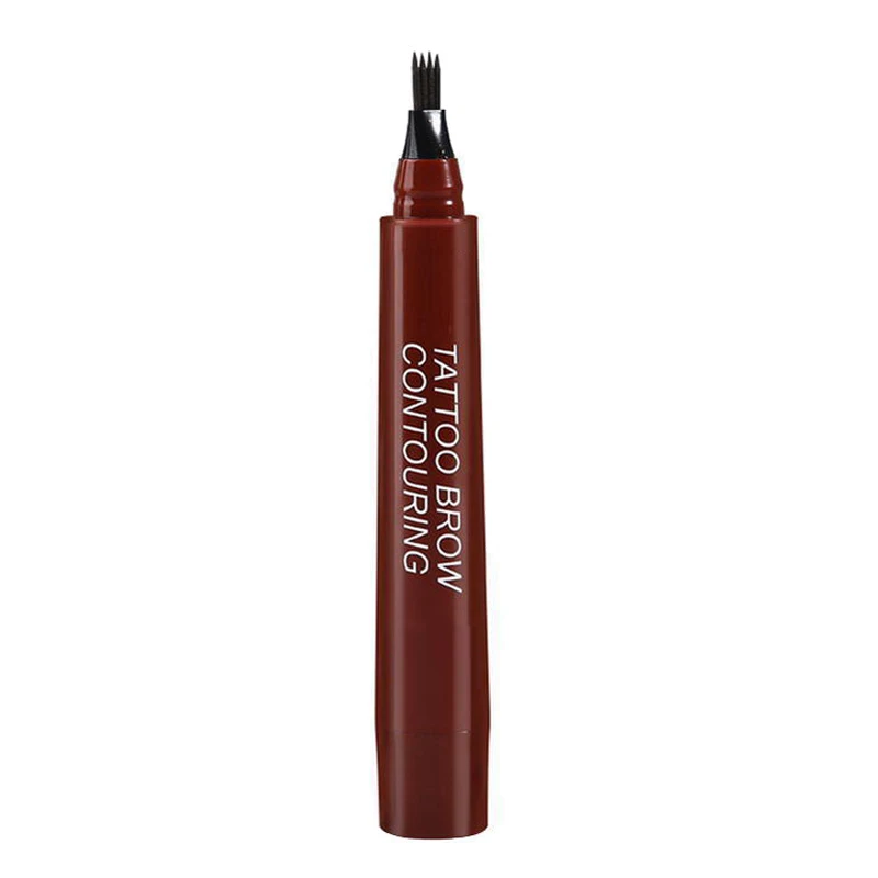 Жидкая подводка для бровей карандаш не-слабый водонепроницаемый длительный дополнительный для девочек QRD88 - Цвет: Red-brown