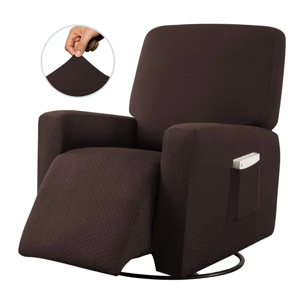 coffee Стрейч для дивана Recliner эластичные чехлы на кресла из жаккардовой ткани Non-slip диван чехлов чехлы для стульев стрейч защиты от несанкционированного доступа Cover Protector - Цвет: coffee