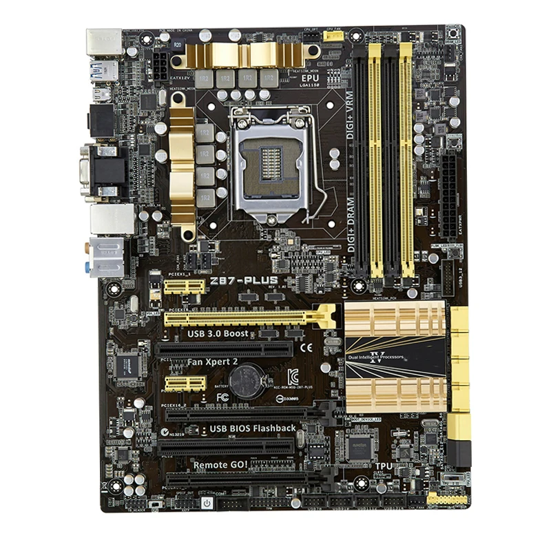 

For ASUS Z87-PLUS Desktop motherboard Z87 chipset LGA 1150 ATX DDR3 32GB SATA3.0 USB3.0 100% fully Tested
