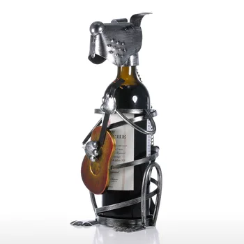 

Wine Rack with Saxophone Iron Animal Figurine Practical Ornament Music Style Sculpture Wine stand Home Decoration Interior Craft