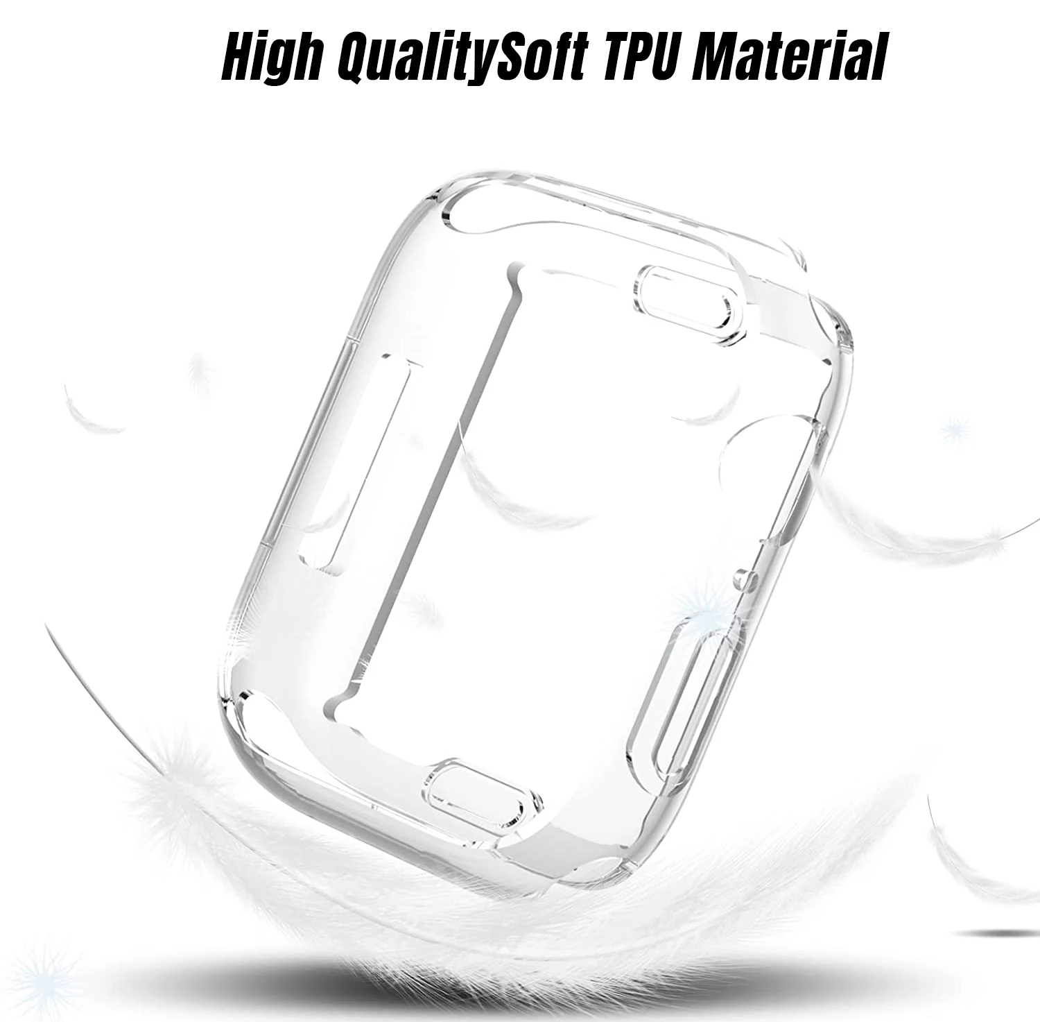 Full Protective Case for Apple Watch Series 7 41mm45mm 654321 Soft Cover Bumper Screen Protector for iWatch Series 7 Accessories