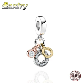 

Letter Pattern And Logo 3 Piece925 Sterling Silver Fit Charm Silver 925 Original Bracelets 2020 DIY Beads For Jewelry Making