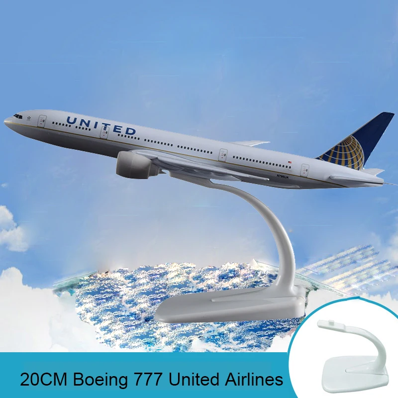 20 см Boeing 777 United Airline модель B777 Америка Соединенных Штатов Америки самолет Аэробус
