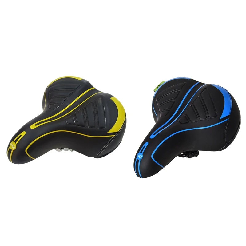 Dropship-2Pcs Shengxin горный велосипед седло Подушка Велосипедное Сиденье аксессуары для велоспорта-желтый черный и синий черный