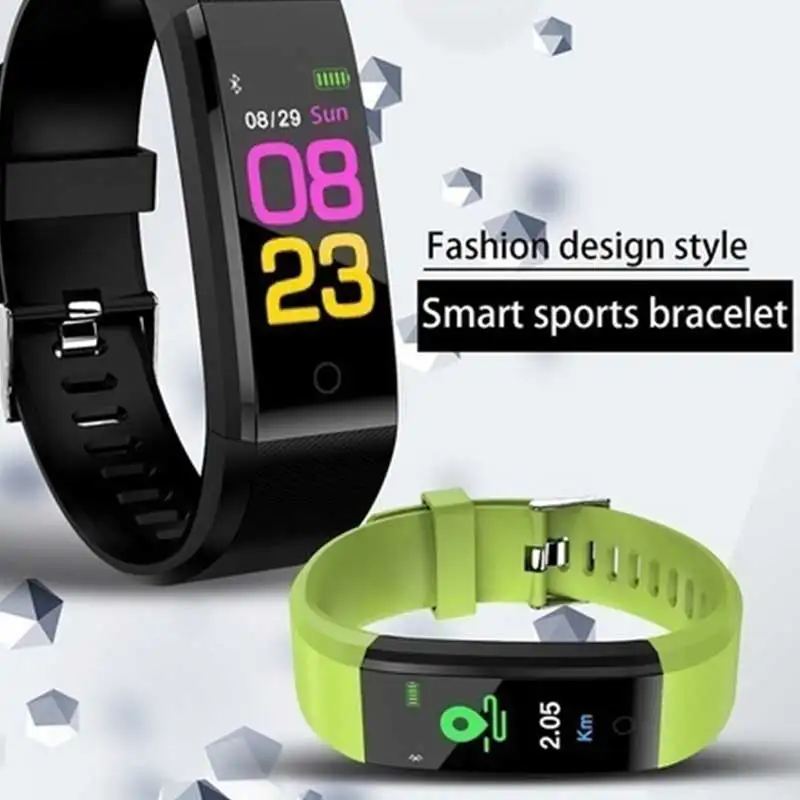115plus Bluetooth спортивный смарт Браслет фитнес трекер портативный браслет на