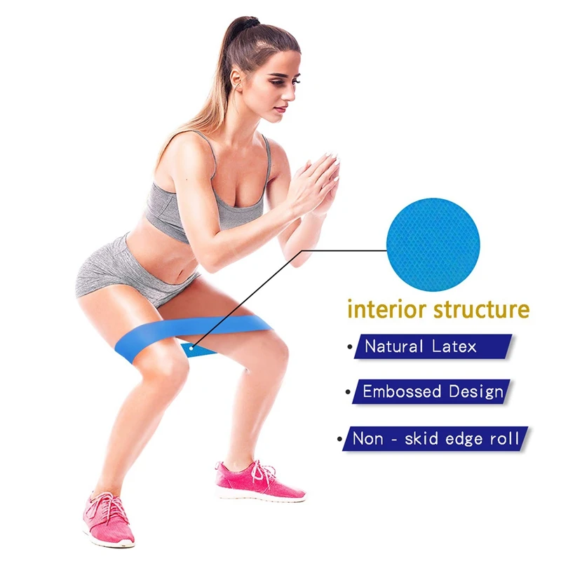 Противоскользящие фитнес-Эспандеры, тренировочный браслет для упражнений с инструкциями и мешками, резистивные петли для фитнеса, занятий спортом Yog