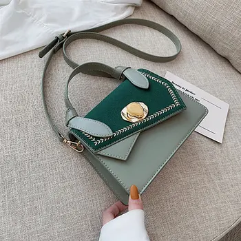 

Fashion scrub design irregular decoration elegant ladies small square bag joker chain textured leather shoulder messenger bag