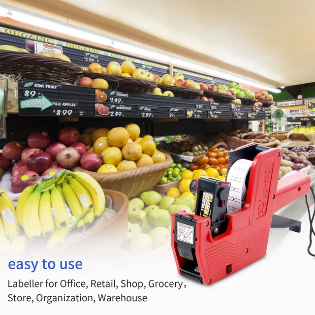 Acheter Étiqueteuse de machine d'étiquette de prix de supermarché PDTO avec  1 rouleau d'étiquettes + 2 rouleaux d'encre