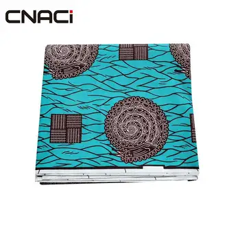 

CNACI Free Shipping Polyester African Wax Prints Fabric Ankara Tissus Africain Veritable Wax Nigeria Batik Fabric 6 Yards/Piece