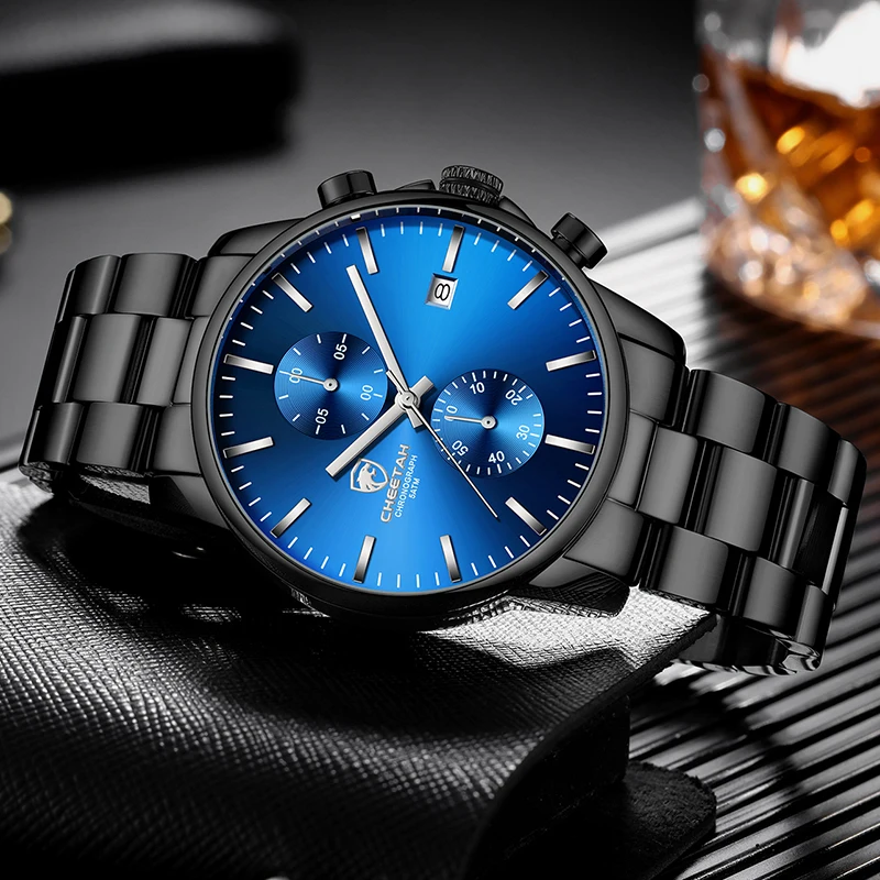 CHEETAH Men Watch Top Brand Fashion Sport Mens Watches Waterproof Business Quartz Male Clock Man Stainless Steel Wristwatches 4