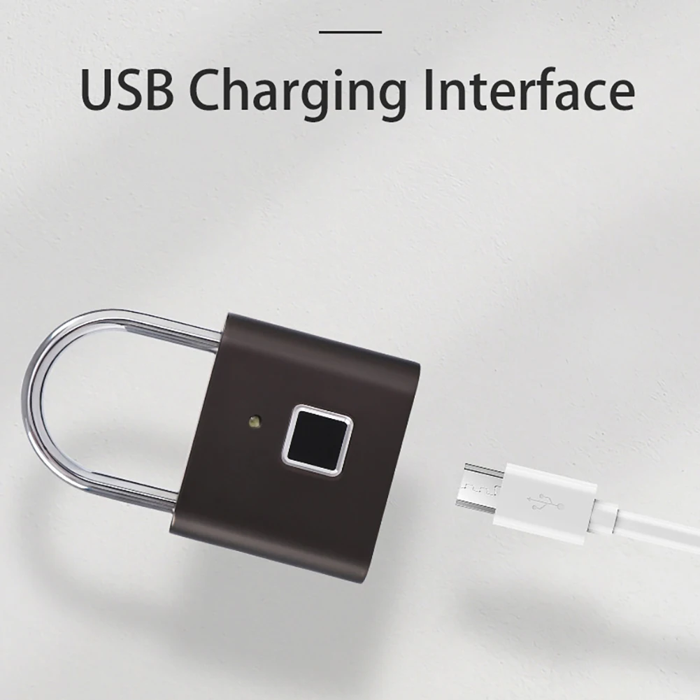 Keyless USB Перезаряжаемый биометрический дверной замок Умный Замок быстрая разблокировка безопасность без ключа отпечатков пальцев Умный Замок