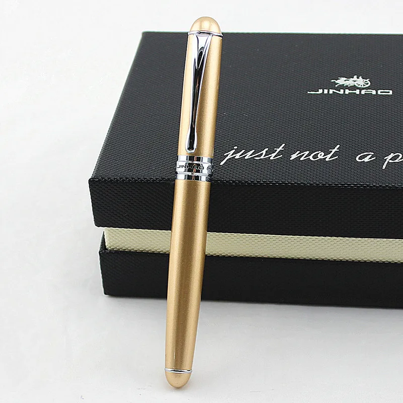 JINHAO 750 серебряные аксессуары металлический цвет подарок Студенческая Отделка Ручка-роллер