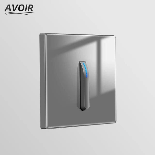 Avoir USB Wall Sockets And Switches Push Button Light Switch Gray Glass Panel General Standard EU Avoir USB Wall Sockets And Switches Push Button Light Switch Gray Glass Panel General Standard EU FR UK Electrical Plugs 220V
