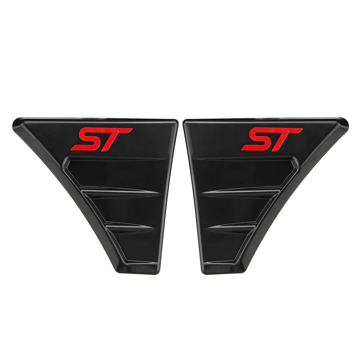 2PCS ST Style Car Side Vent Sticker Spoiler Outflow Vent Car Side Bonnet Air Intake Flow Side Door Wing Vent Hood For Ford For Focus MK2 MK3 RS ST