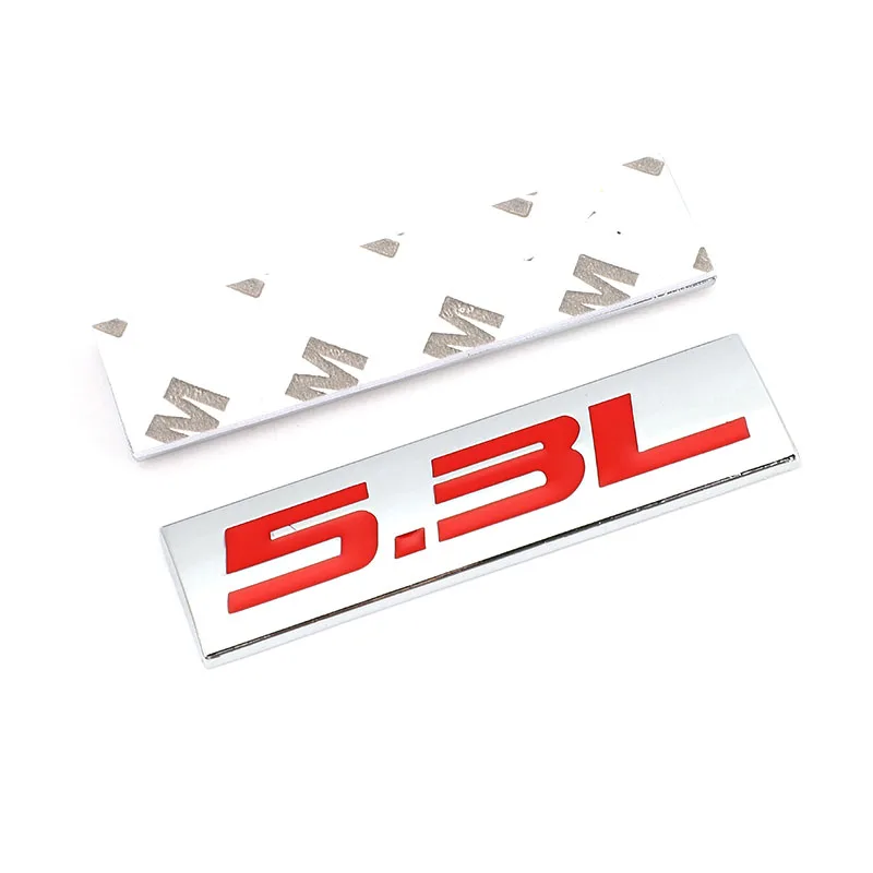 3D Metal Car Emblem Trunk Sticker Decal for BMW CHEVROLET FORD DODGE TOYOTA HONDA GMC Audi Hyundai 4.0L 4.6L 4.7L 5.0L 5.3L 5.7L