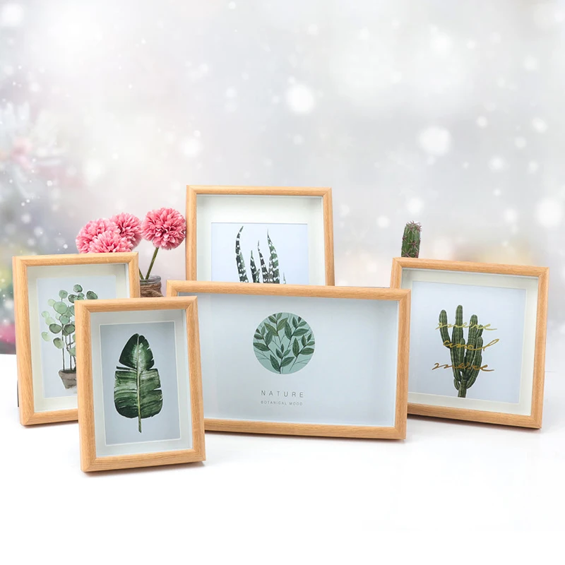 Stylish and simple atmospheric Photo Frame stereoscopic Poster Frame Wooden Three-Dimensional Hollow Creative Photo Frame