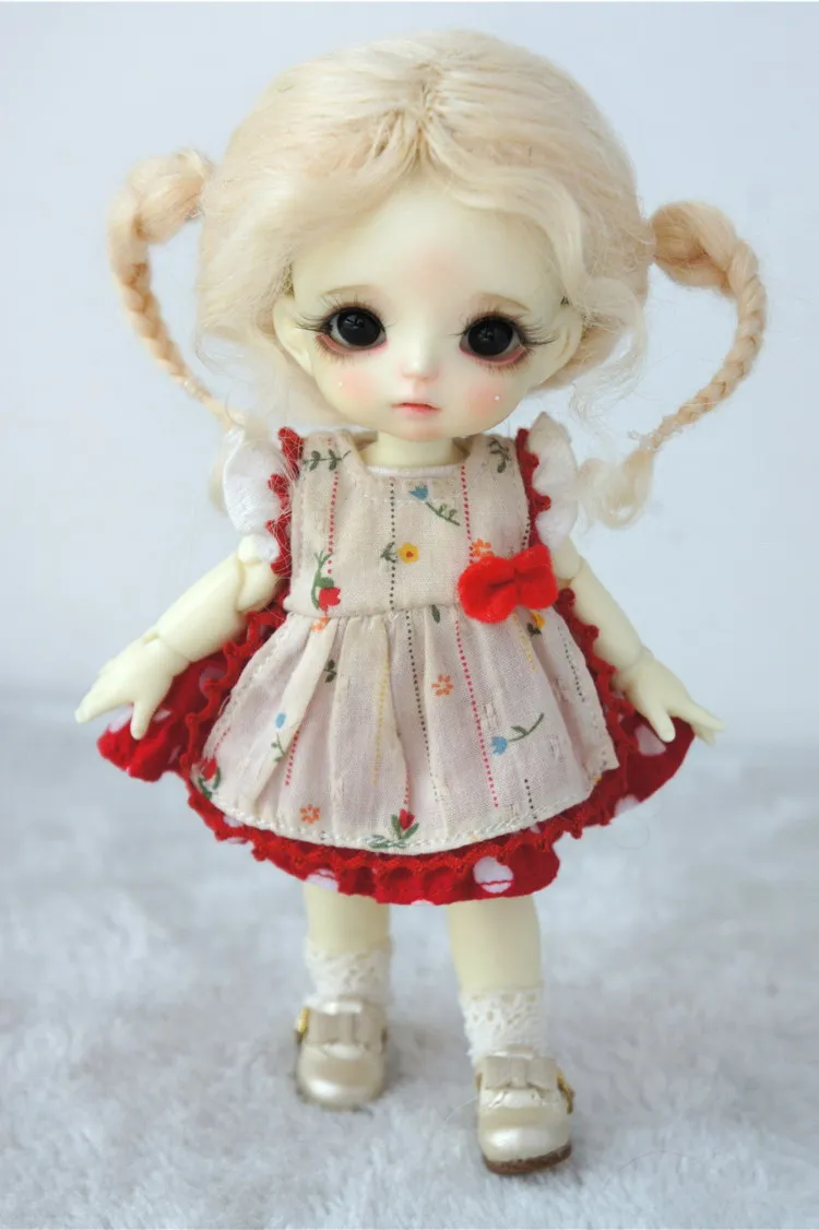 JD556 1/8 милый мохеровый парик BJD для куклы 5 6 дюймов мягкая кукла волосы в двух