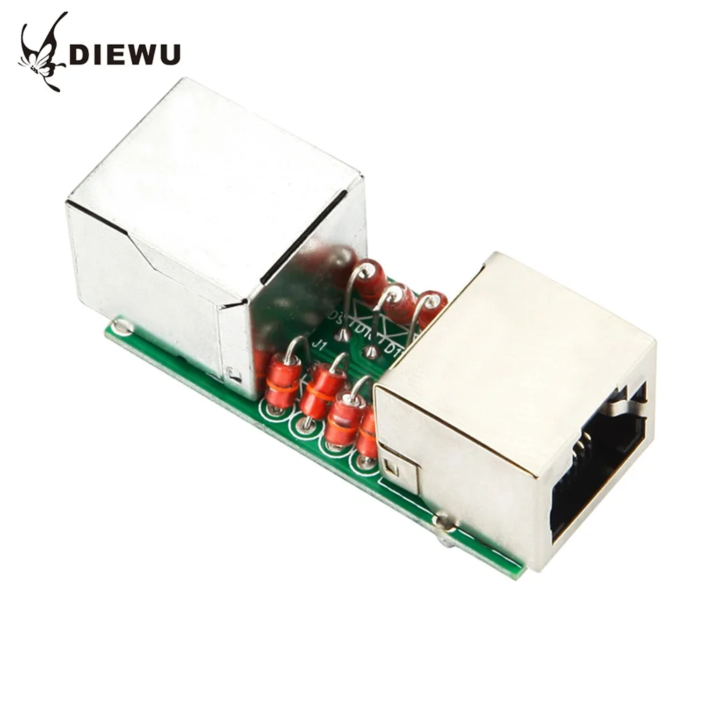 DIEWU RJ45 сеть через интерфейс молниеносный сетевой соединитель расширителя кабель Соединительный разъем для телефона компьютера