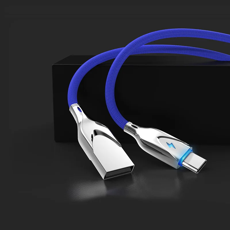 ANKNDO usb type-C кабель для huawei Mate30 P30 P20 Pro Lite 2.3A зарядный шнур для samsung Xiaomi Redmi Micro Usb кабель - Цвет: blue type c