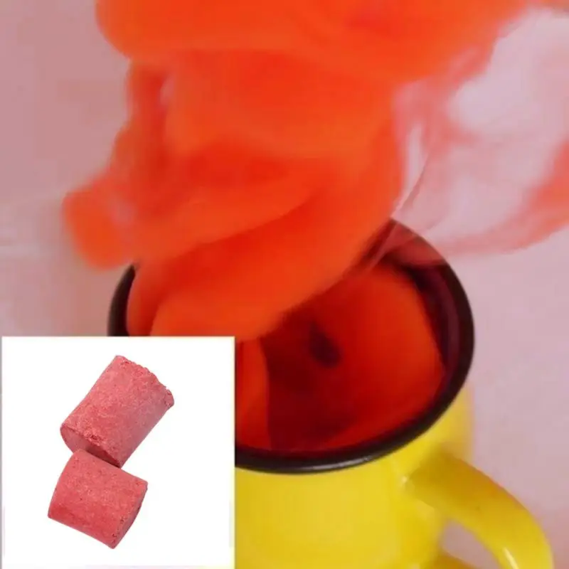 5 шт./компл. дым торт круглый красочный эффект тумана чайник шоу на сцене съемка фон помощь игрушка вечерние реквизит - Цвет: 5PCS Red