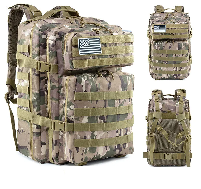 45L уличный военный Камуфляжный Рюкзак, штурмовой тактический рюкзак для мотоциклистов, спортивный рюкзак для кемпинга, походов, сумка, рюкзаки - Цвет: CP colour