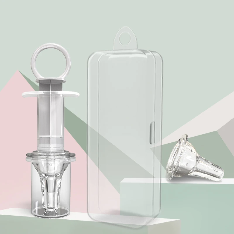 Baby Silicone Drug Feeder Syringe Type Mills Nipple Medicine Feeder On Both Sides Of The Liquid Feeding Device Baby Food Mills