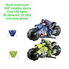 1:10 High Speed Motorbike Model RC Motorcycle 360° Rotation Stunts Cool LED Lights RC Distance 50M Stunt Car Toys For Boys Gift 1