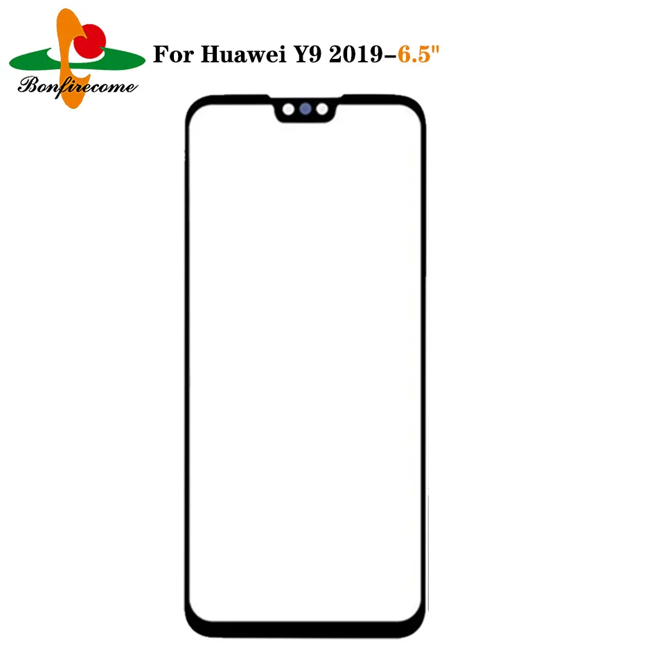 

10Pcs\lot Outer Screen For Huawei Y9 2019 JKM-TL00 JKM-LX1 JKM-LX2 Front Touch screen Panel LCD Display outer Glass Cover Lens