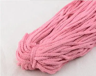 5 мм 80 м/рулон веревка из натурального хлопка ручной работы хлопковый витой шнур веревка для ручного украшения DIY макраме настенный - Цвет: 7