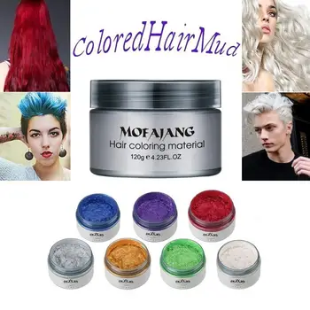 

9 Color Disposable Hair Color Wax Dye DIY Hair Coloring Wax Long Lasting Hair Temporary Modeling Mud Hair Coloring Cream Dye
