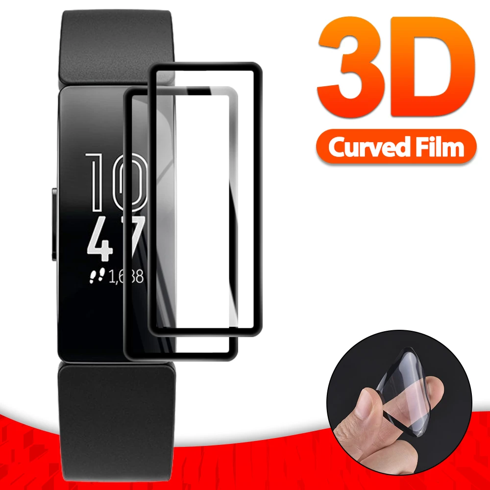 Защитная 3d-пленка из мягкого стекловолокна для Fitbit Inspire HR полноэкранный защитный