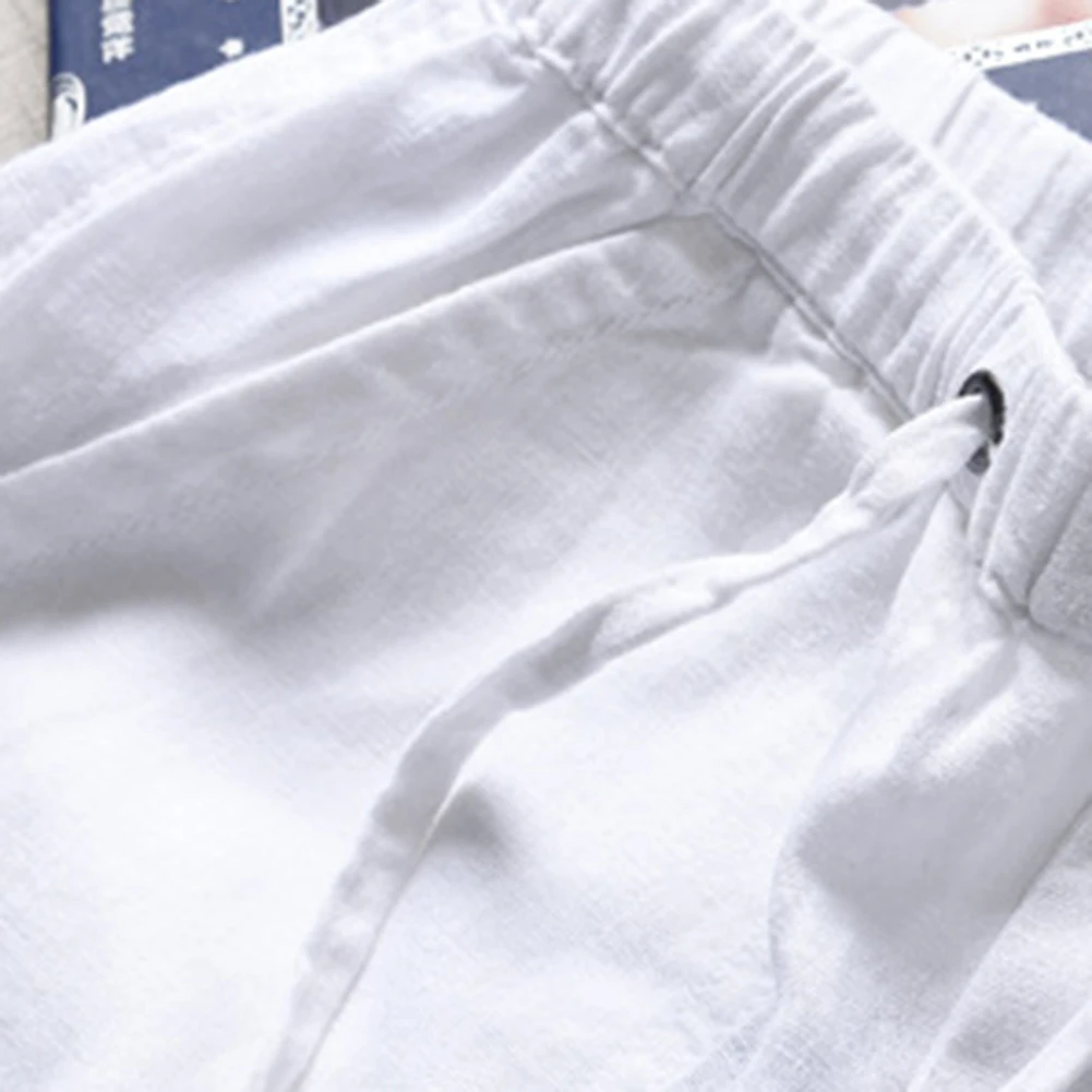Men's casual solid color monochrome elastic waist pocket pants comfortable straight pants Solid color easy to match great gifts