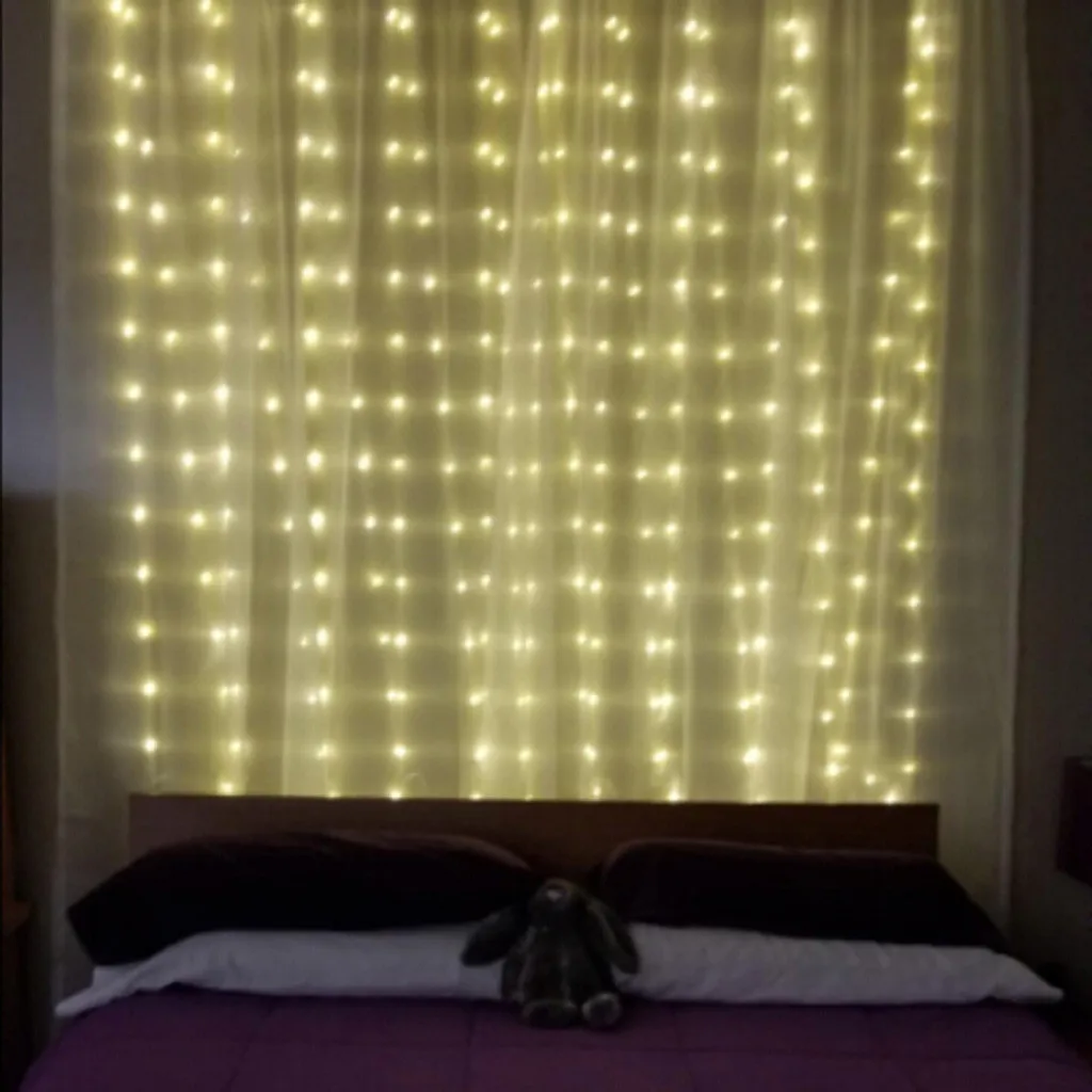 8 Modes USB Powered Fairy Curtain Garland Light Christmas Decorative LED String Xmas Party Garden Wedding Water-Fall Lights