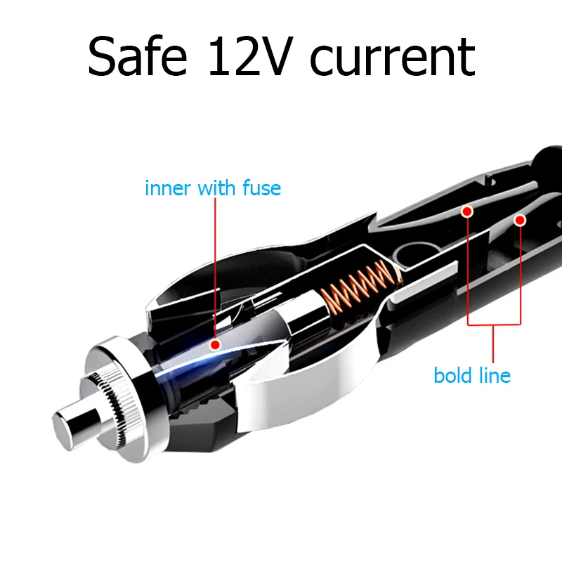 Portable Air Compressor Tire Inflator- Car Tire Pump With Digital Pressure Gauge(150 Psi 12V DC) Bright Emergency Flashlight