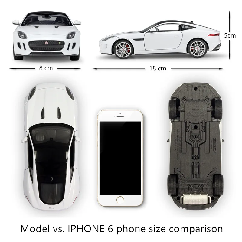 buy  WELLY 1:24 JAGUAR F-Type Coupe sports car simulation alloy car model crafts decoration collection t