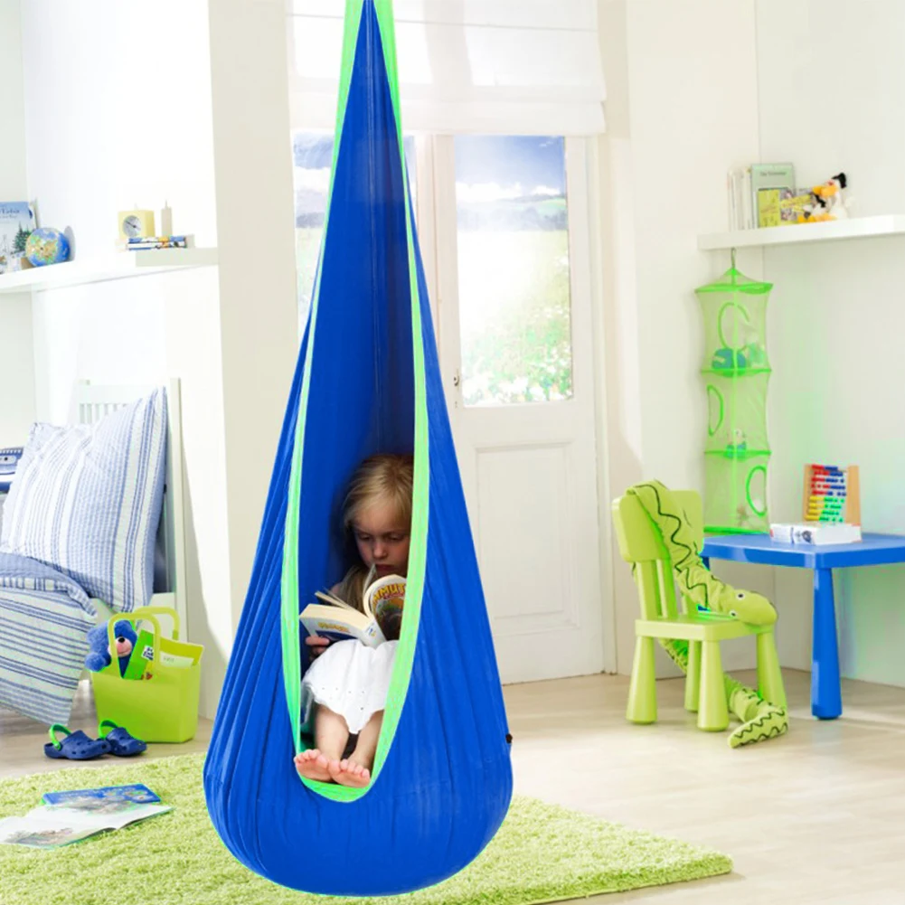 

Air Cushion Tree Indoor Hanging Seat Courtyard Children Swing Pod Space Saving Outdoor Zipper Comfortable Roof Hammock Chair
