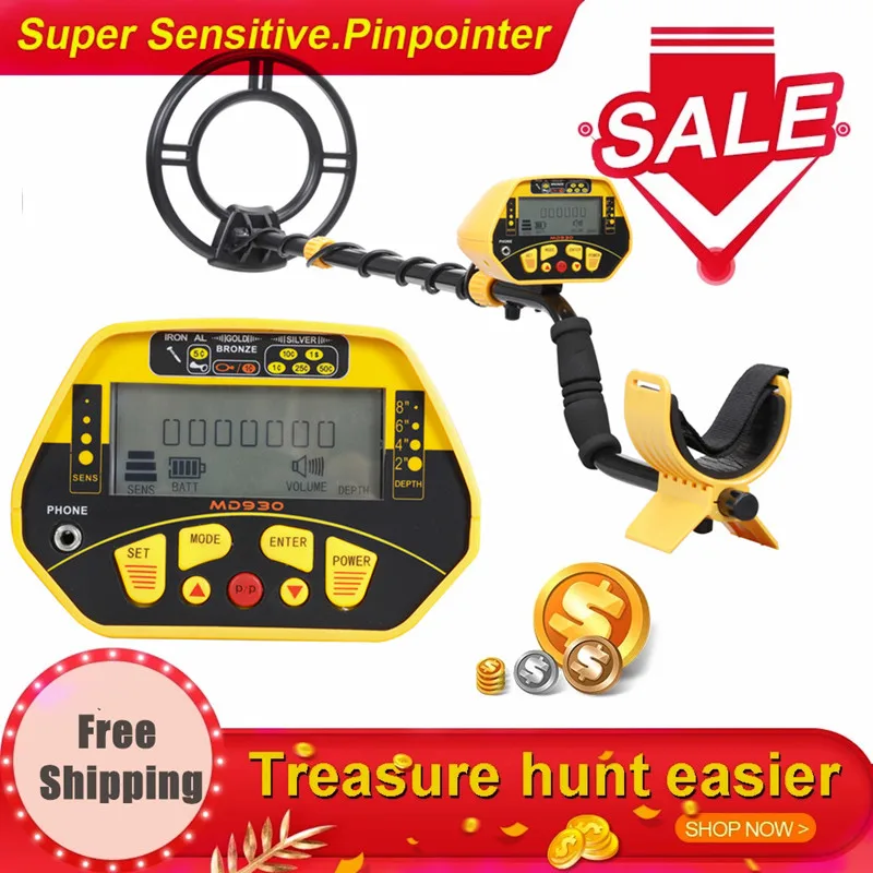 

High-Accuracy Metal Detector LCD Display [PP Function & DISC Mode & Distinctive Audio Prompt] 10 Inch Waterproof Coil
