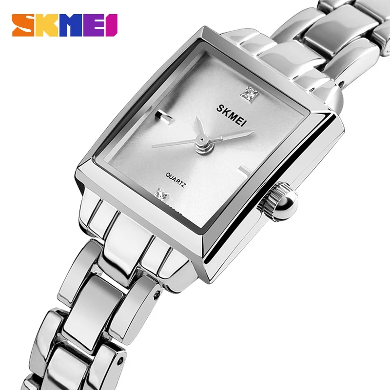 SKMEI Relogio Feminino 1407 модные женские кварцевые часы женские часы из нержавеющей стали ремешок наручные часы Montre Femme