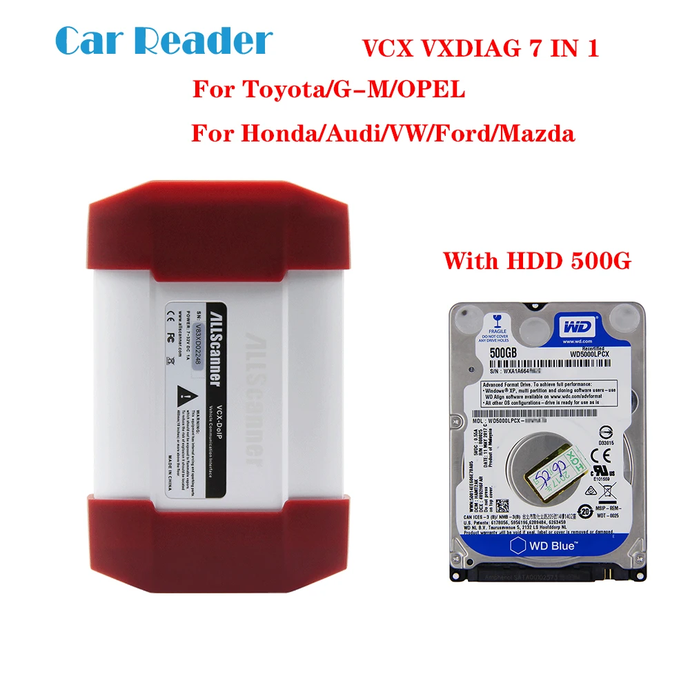 OBD OBD2 odb2 автомобильный диагностический инструмент WIFI версия ODIS Tech2 HDS VXDIAG 7 в 1 для