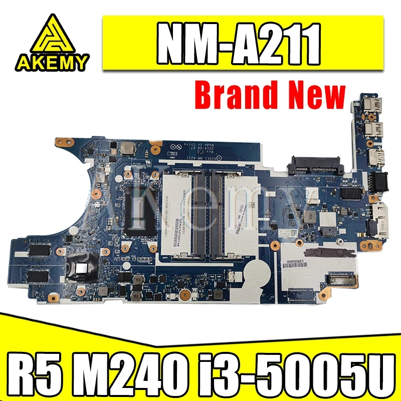 

SAMXINNO NM-A211 Motherboard For Lenovo Thinkpad E450 E450C CE450 NM-A211 Laotop Mainboard with R5-M240 GPU i3-5005U CPU