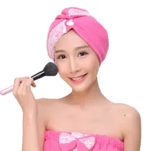 Stylish And Comfortable Fiber Dry Hair Cap Wholesale Soft Absorbent Breathable Dry Hair Cap Simple Absorbent Quick Drying Shower