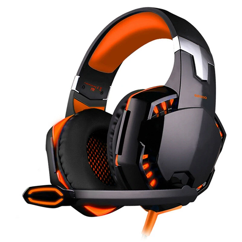 cheap For PS4 Xbox One Console 1Pair EACH G2000 Gamer Gaming Adjustable Headsets Stereo Headphones Earphone With LED Light