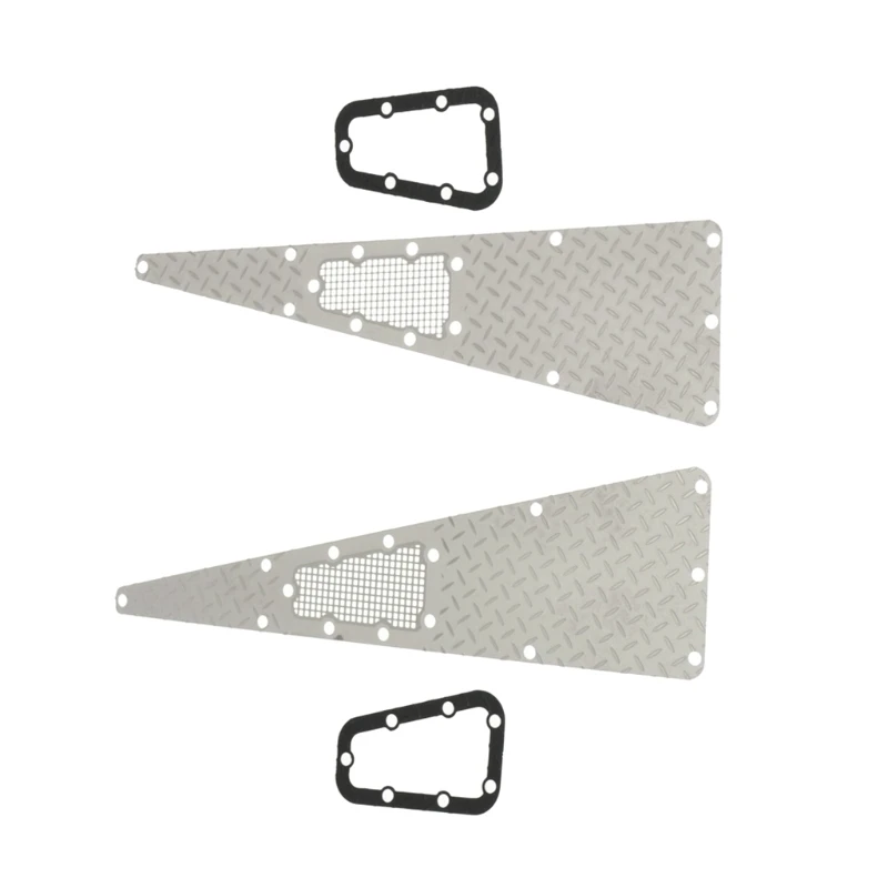 

RC Car Metal Intake Grille Sheet Anti-Slip Engine Cover for TRX4 Parts R9UE