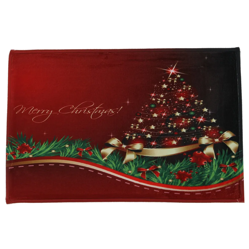 40x60 см коралловые бархатные коврики с Рождеством, домашние ковры для декора, рождественские украшения для дома