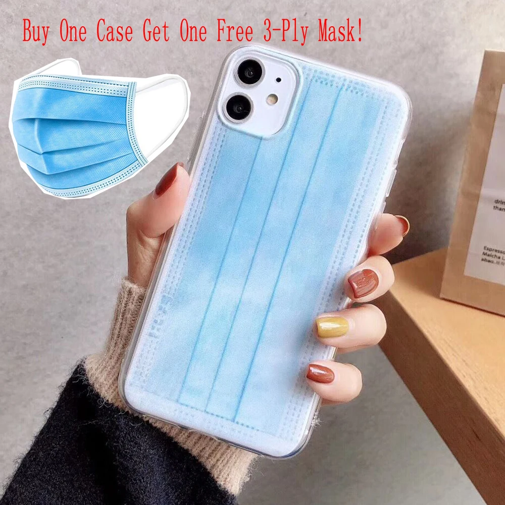 

LOVECOM Mask Printed Phone Case For iPhone 11 Pro Max XR XS Max 7 8 Plus X Soft TPU Mask Pattern Back Cover Coque For iPhone 11