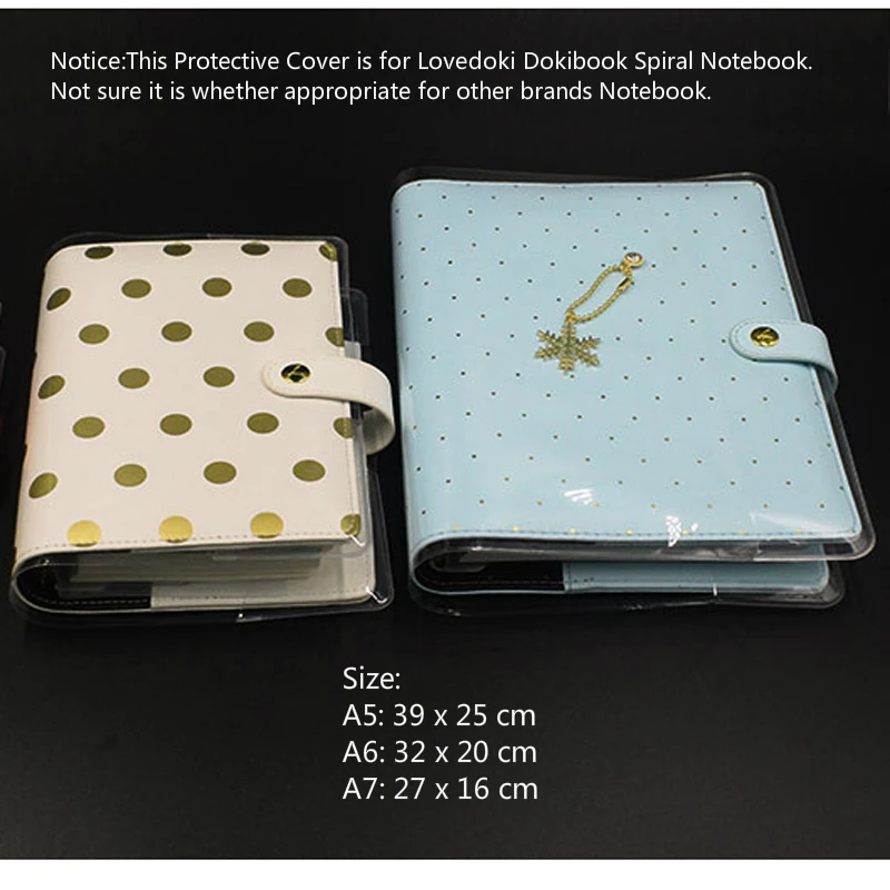 Lovedoki Защитная крышка для Dokibook ПВХ Обложка A5A6A7 планировщик Dokibook прозрачный спиральный канцелярский блокнот дневник