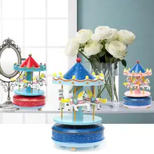 Карусель музыкальная шкатулка игрушки Геометрическая Детская комната украшения подарки Деревянная Рождественская карусель коробка подарок для детей и подруги
