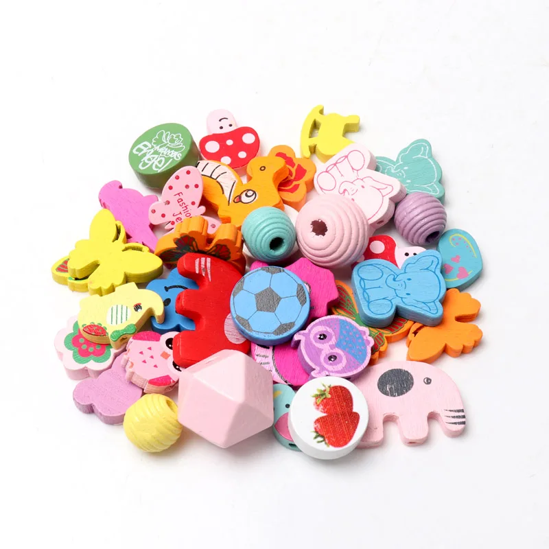 30PCS 15-30mm Natural Various styles and patterns Geometric Spacer Beads For Jewelry making Handmake DIY
